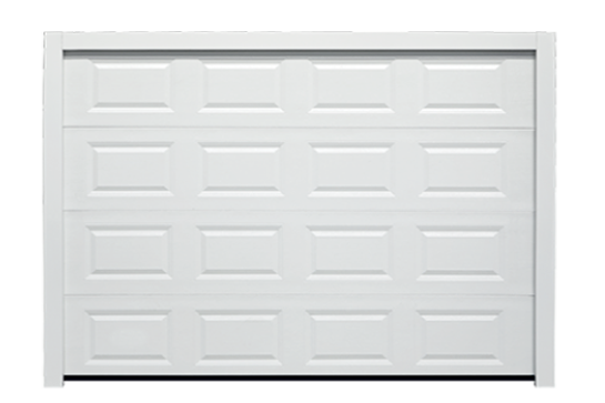 cuarterones blanco puertasdirect garaje 1 - Puertas seccionales con cuarterones